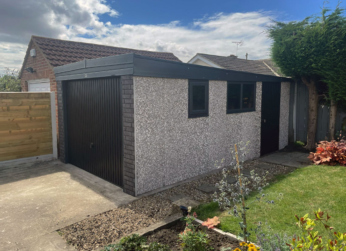 graphite concrete garage